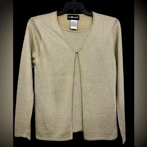 Sag Harbor Gold Sweater Set, Women’s Size S, EUC